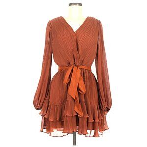 Fabulous Vici Burnt Sienna/Copper Orange Cocktail Dress - Size Medium - Like New